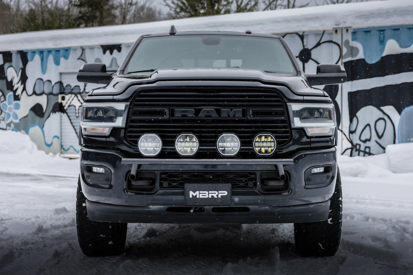 MBRP 19-26 RAM 2500 Black-Coated Bumper Light Bracket