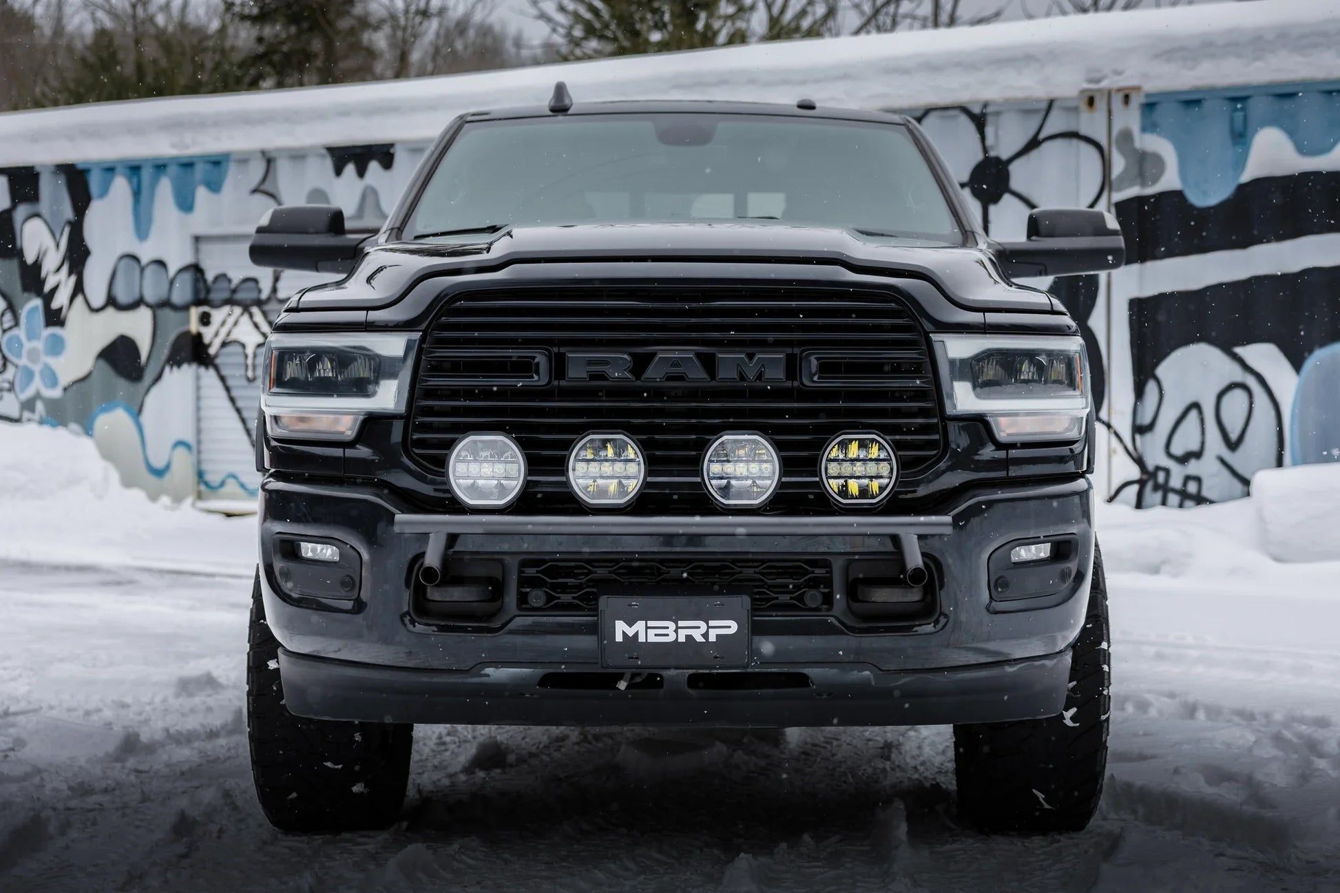 MBRP 19-26 RAM 2500 Black-Coated Bumper Light Bracket