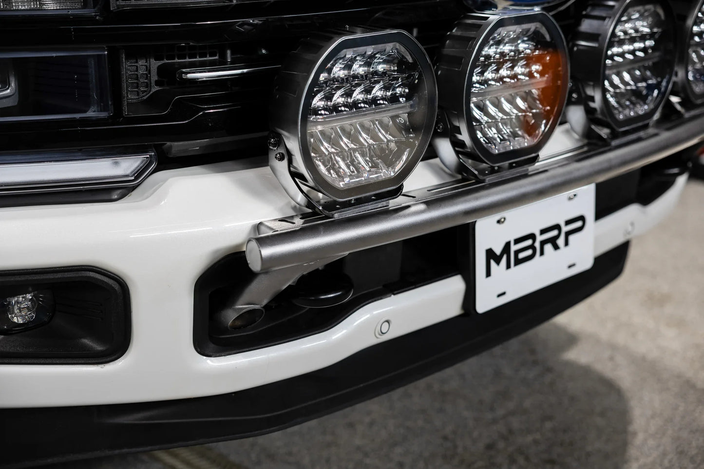 MBRP Ford F250/F350/F450/F550 Bumper Light Mounting Bar - Black-Coated