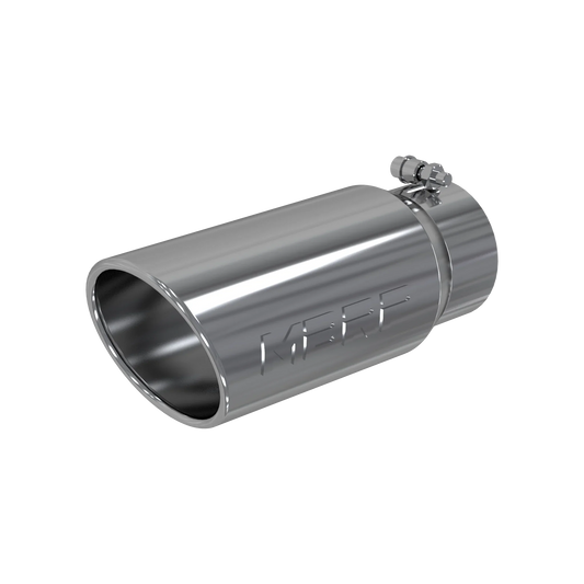 MBRP T5051 Exhaust Tip - 5" OD Angled Rolled End 4" inlet 12" length | T304 Stainless