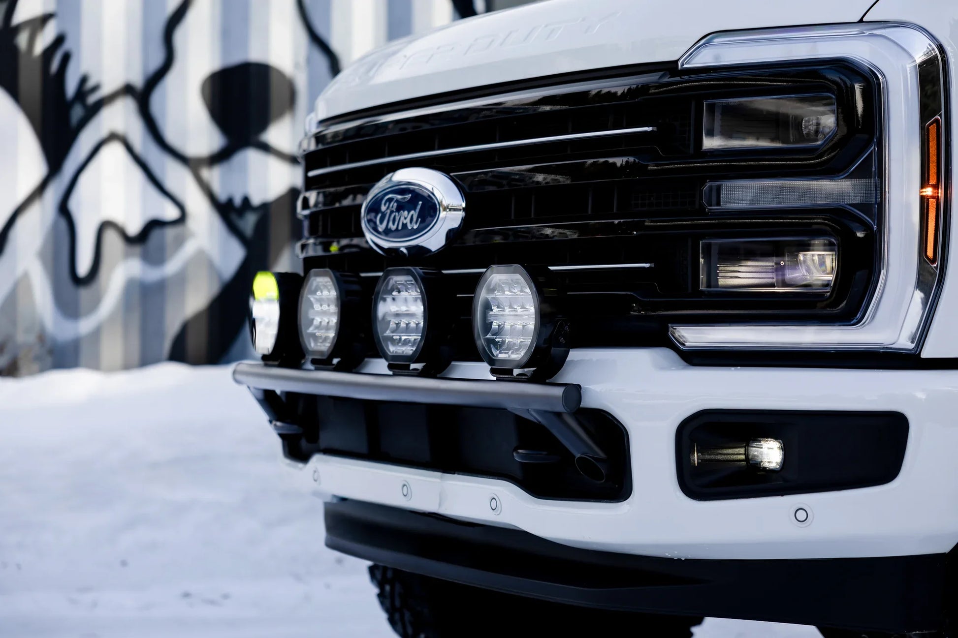 MBRP Ford F250/F350/F450/F550 Bumper Light Mounting Bar - Black-Coated