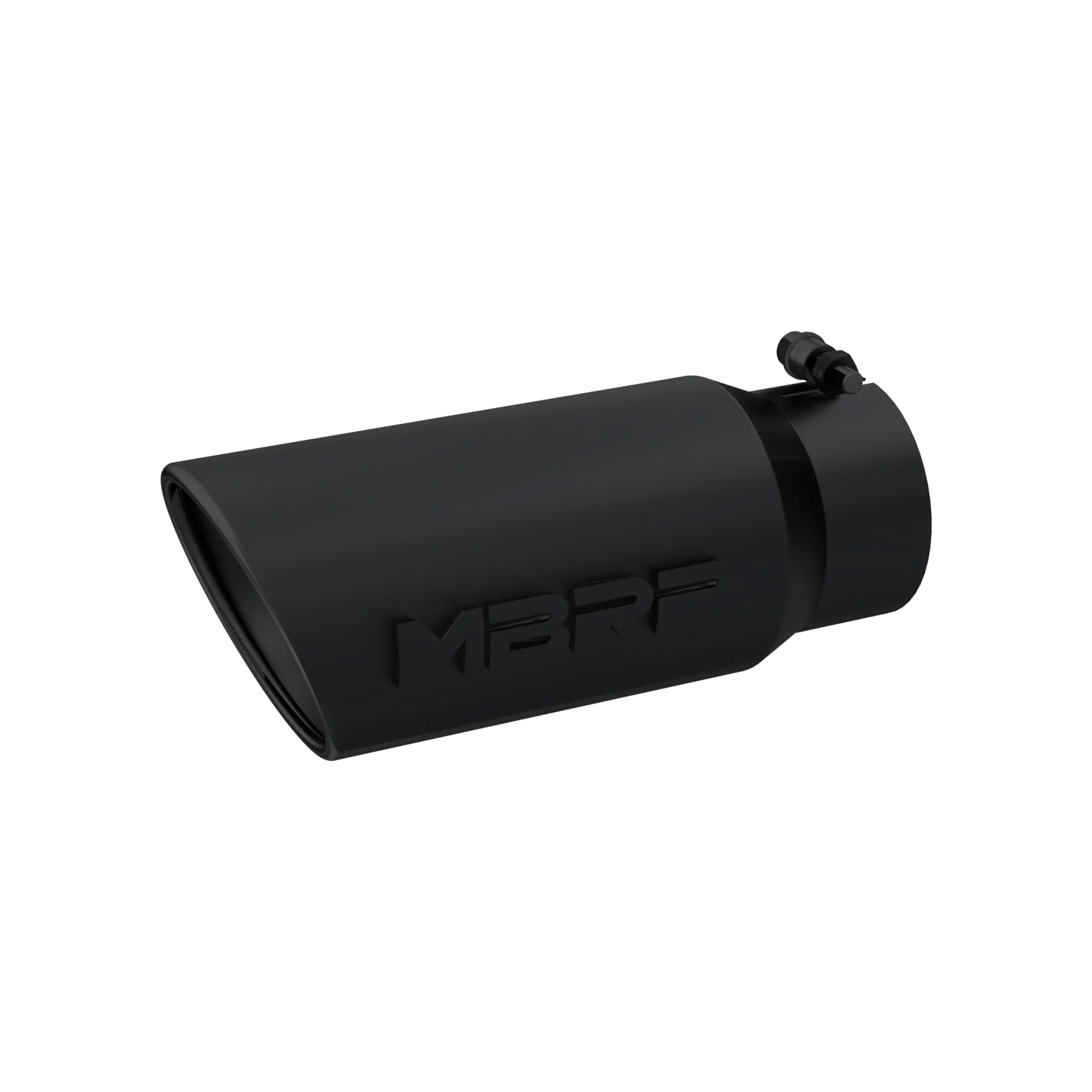 MBRP T5051BLK Exhaust Tip - 5" OD Angled Rolled End 4" inlet 12" length | Black Coated