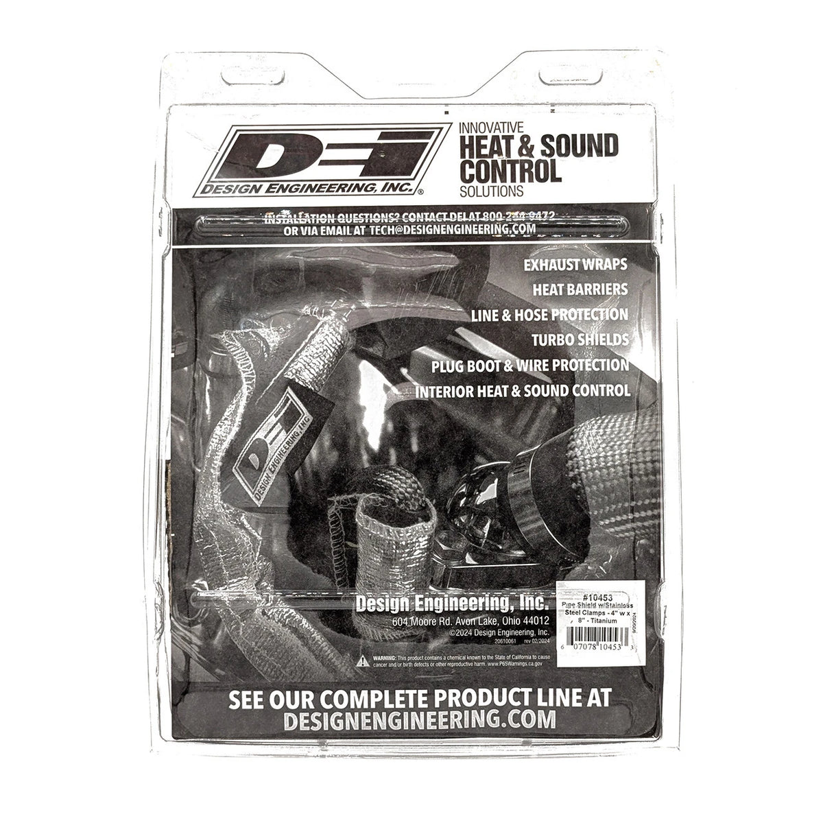 DEI Pipe Shield with Stainless Steel Clamps - 4in x 8in - Titanium
